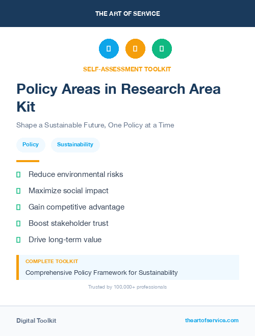Policy Areas in Research Area Kit