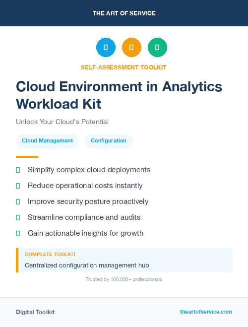 Cloud Environment in Analytics Workload Kit