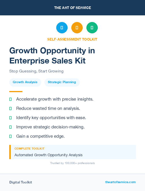 Growth Opportunity in Enterprise Sales Kit