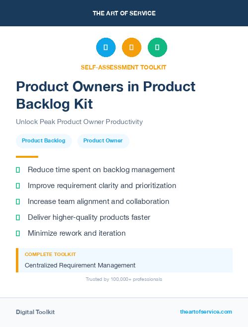 Product Owners in Product Backlog Kit