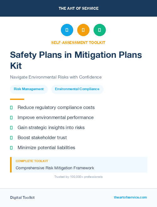 Safety Plans in Mitigation Plans Kit