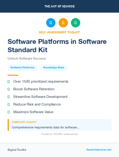 Software Platforms in Software Standard Kit