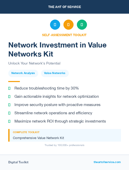 Network Investment in Value Networks Kit