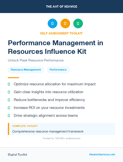 Performance Management in Resources Influence Kit