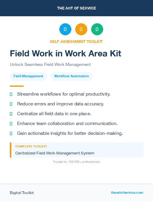 Field Work in Work Area Kit