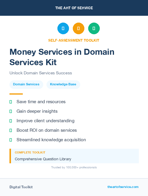 Money Services in Domain Services Kit