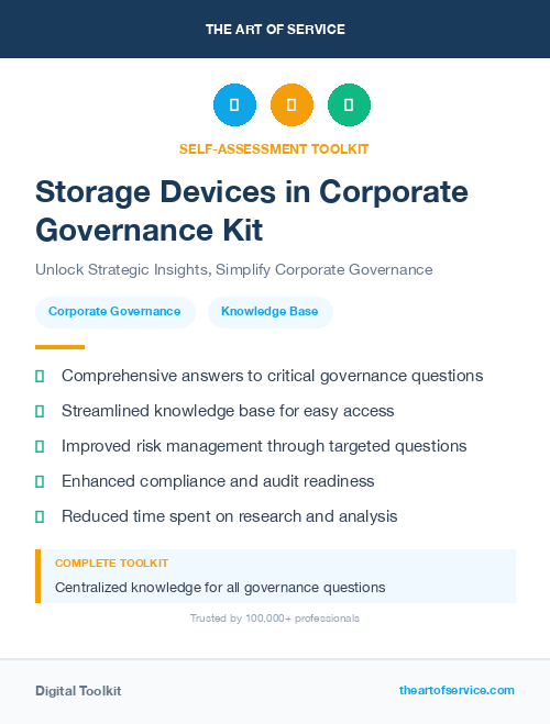 Storage Devices in Corporate Governance Kit