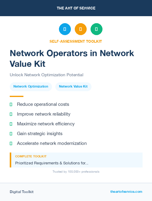 Network Operators in Network Value Kit
