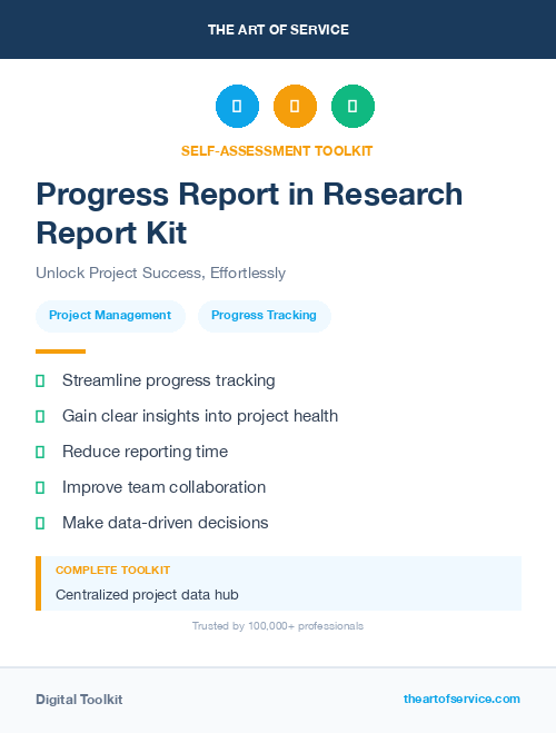 Progress Report in Research Report Kit