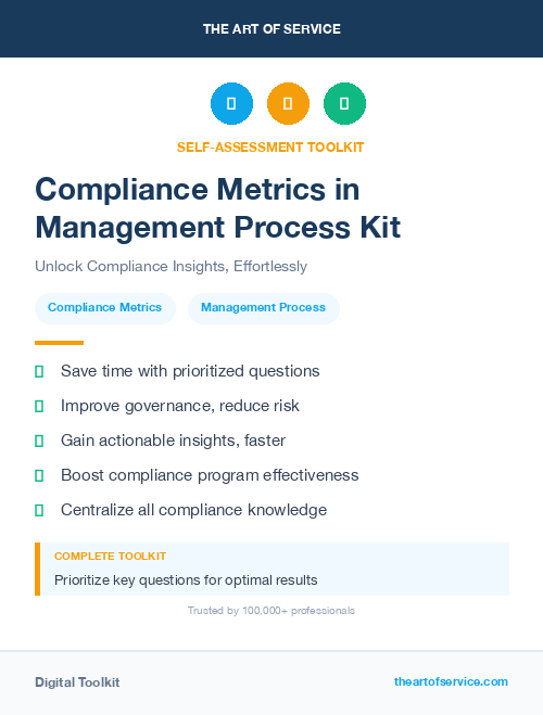 Compliance Metrics in Management Process Kit