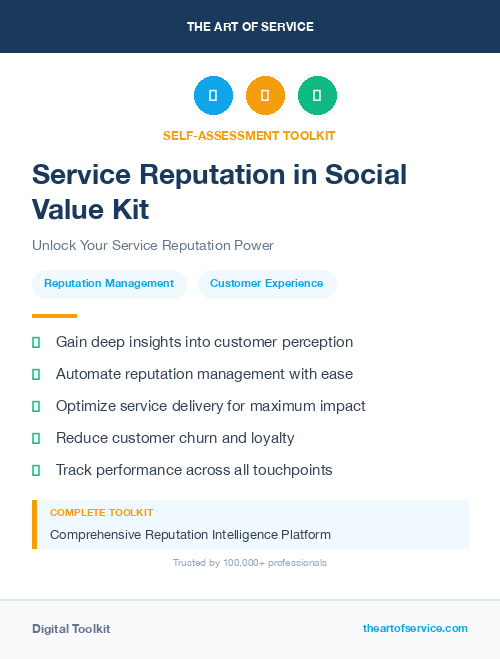 Service Reputation in Social Value Kit