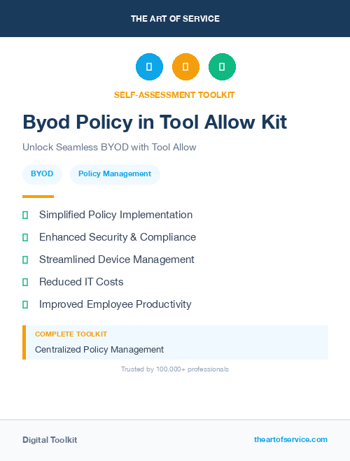Byod Policy in Tool Allow Kit