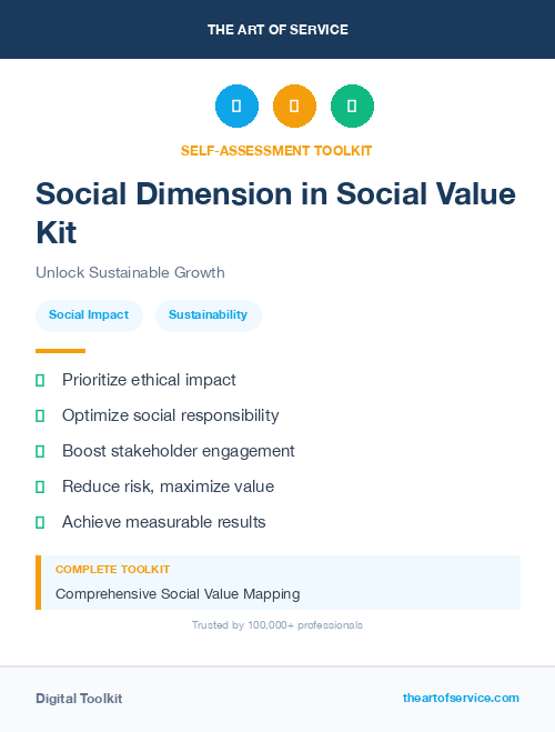 Social Dimension in Social Value Kit