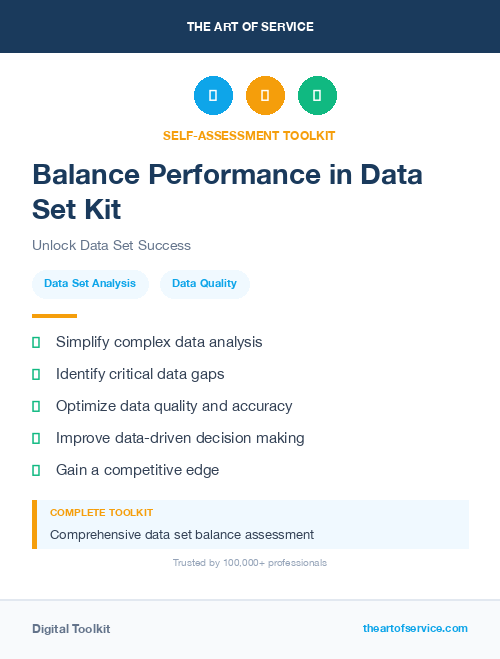 Balance Performance in Data Set Kit