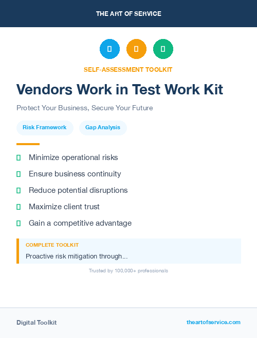 Vendors Work in Test Work Kit