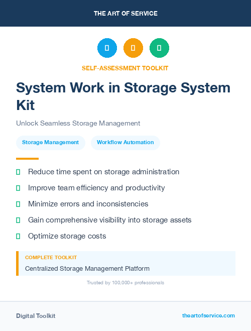 System Work in Storage System Kit