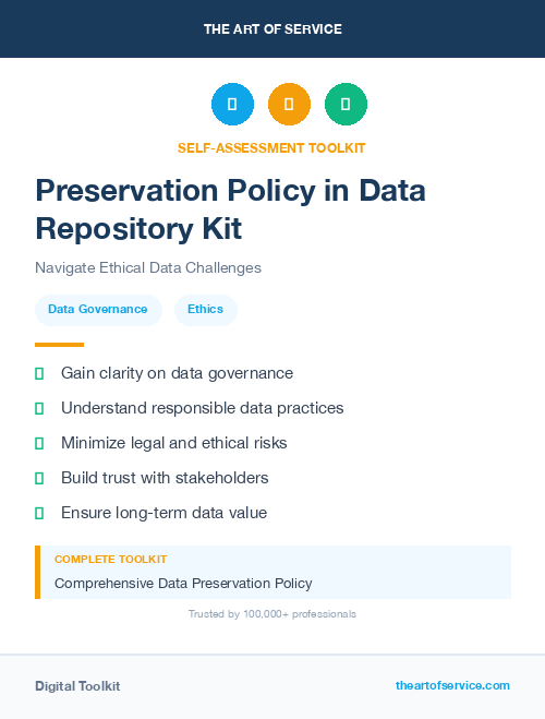 Preservation Policy in Data Repository Kit