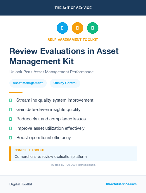 Review Evaluations in Asset Management Kit