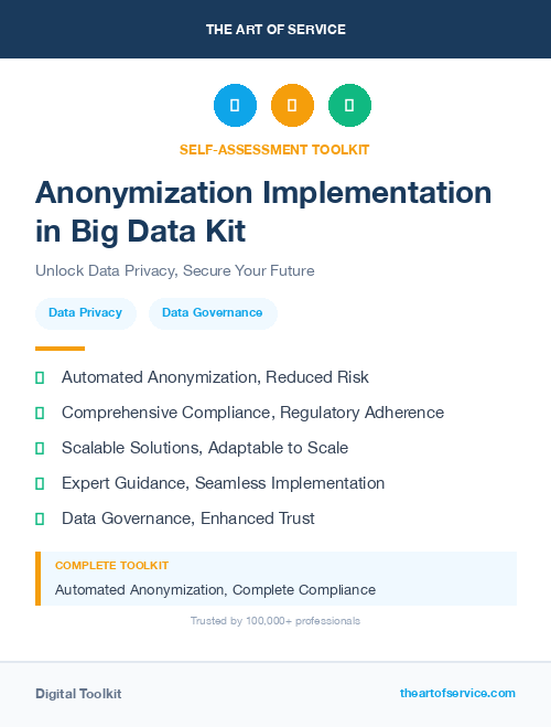 Anonymization Implementation in Big Data Kit