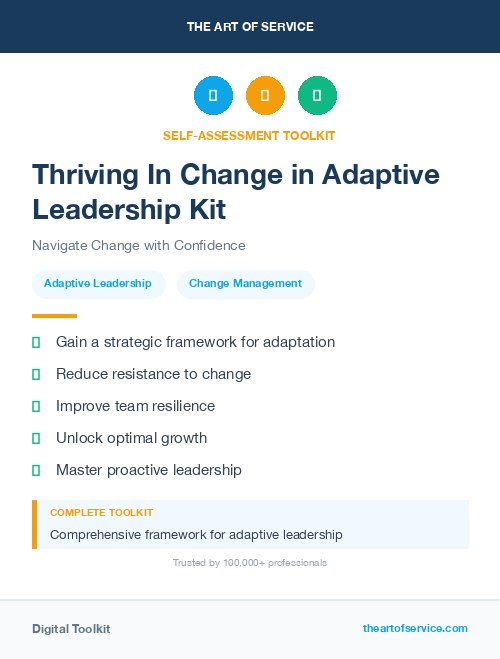 Thriving In Change in Adaptive Leadership Kit
