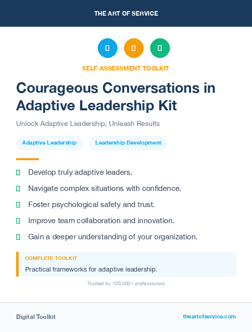 Courageous Conversations in Adaptive Leadership Kit
