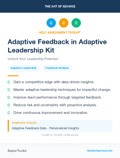 Adaptive Feedback in Adaptive Leadership Kit