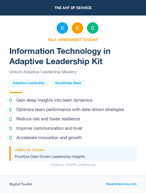 Information Technology in Adaptive Leadership Kit