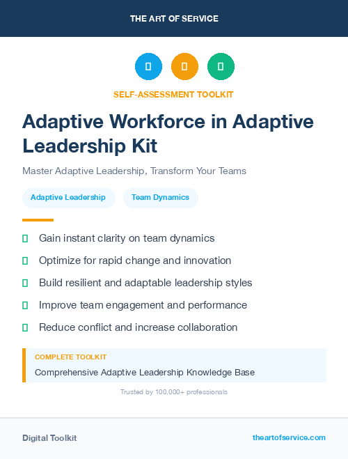 Adaptive Workforce in Adaptive Leadership Kit