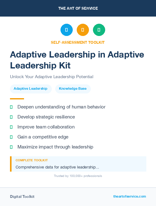Adaptive Leadership in Adaptive Leadership Kit