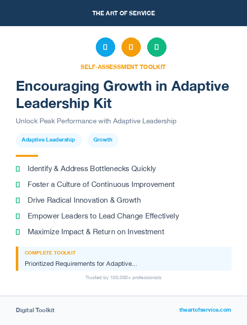 Encouraging Growth in Adaptive Leadership Kit