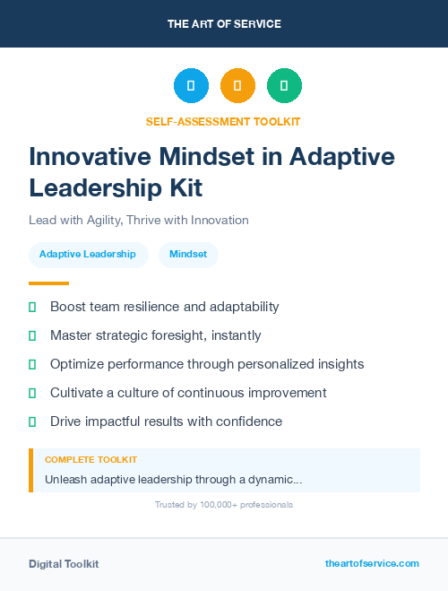 Innovative Mindset in Adaptive Leadership Kit