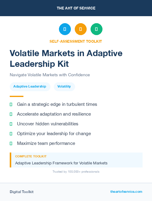 Volatile Markets in Adaptive Leadership Kit