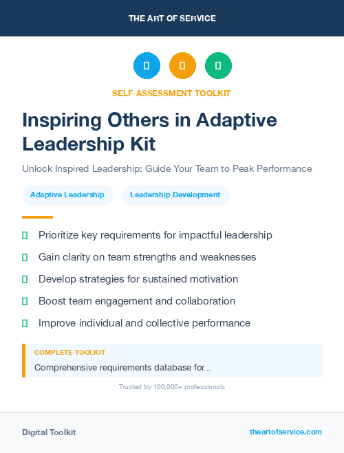 Inspiring Others in Adaptive Leadership Kit