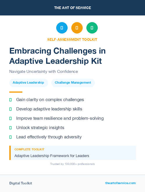 Embracing Challenges in Adaptive Leadership Kit