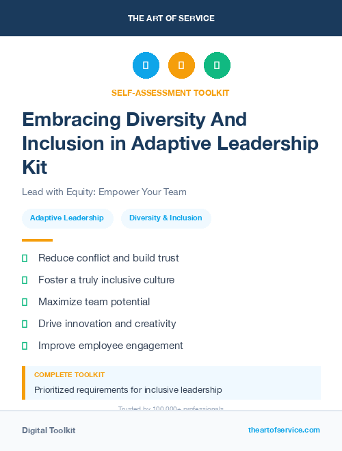 Embracing Diversity And Inclusion in Adaptive Leadership Kit