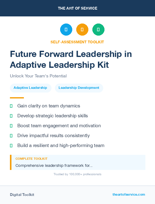 Future Forward Leadership in Adaptive Leadership Kit
