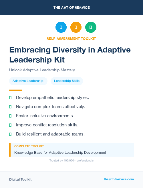 Embracing Diversity in Adaptive Leadership Kit