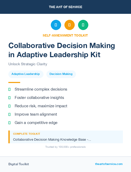 Collaborative Decision Making in Adaptive Leadership Kit