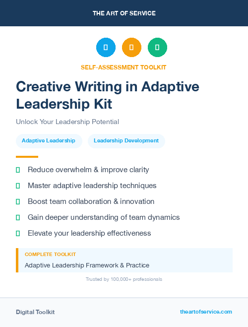 Creative Writing in Adaptive Leadership Kit