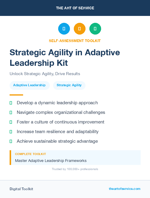 Strategic Agility in Adaptive Leadership Kit