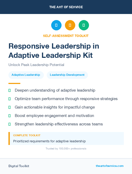 Responsive Leadership in Adaptive Leadership Kit