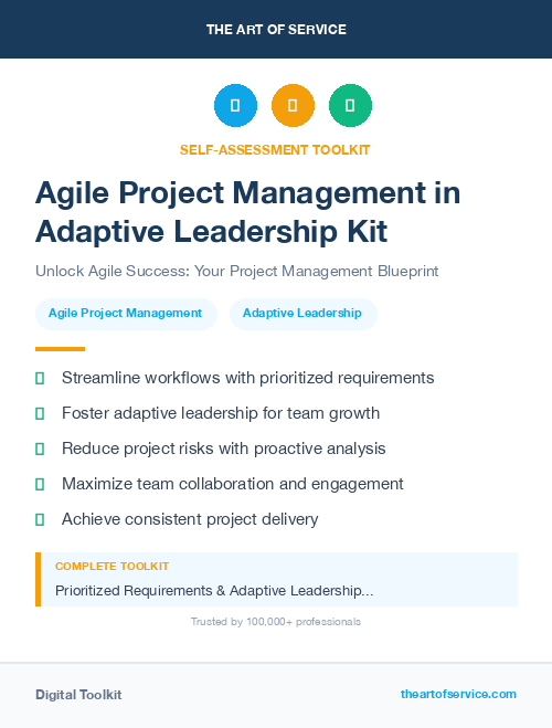 Agile Project Management in Adaptive Leadership Kit