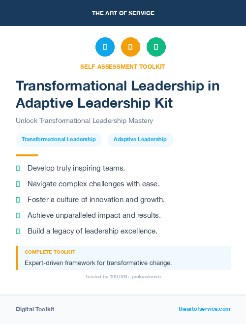 Transformational Leadership in Adaptive Leadership Kit