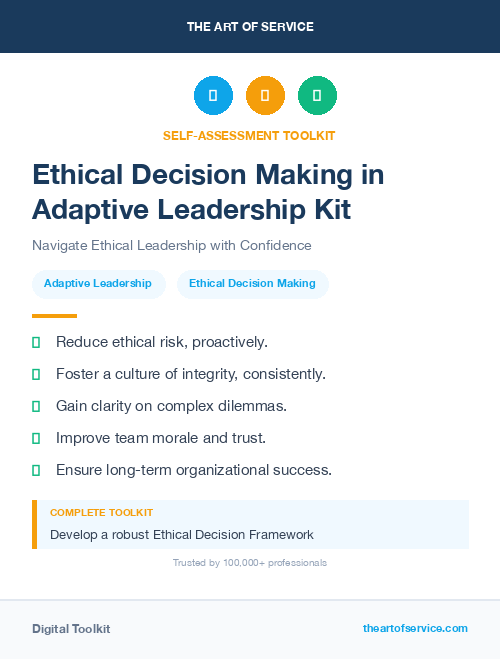 Ethical Decision Making in Adaptive Leadership Kit