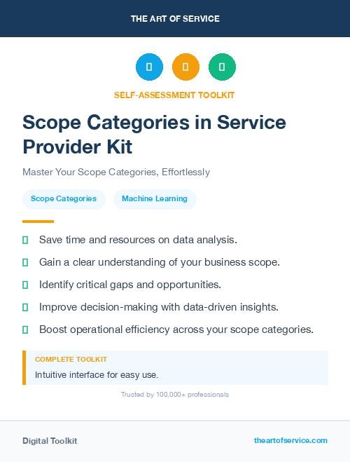 Scope Categories in Service Provider Kit
