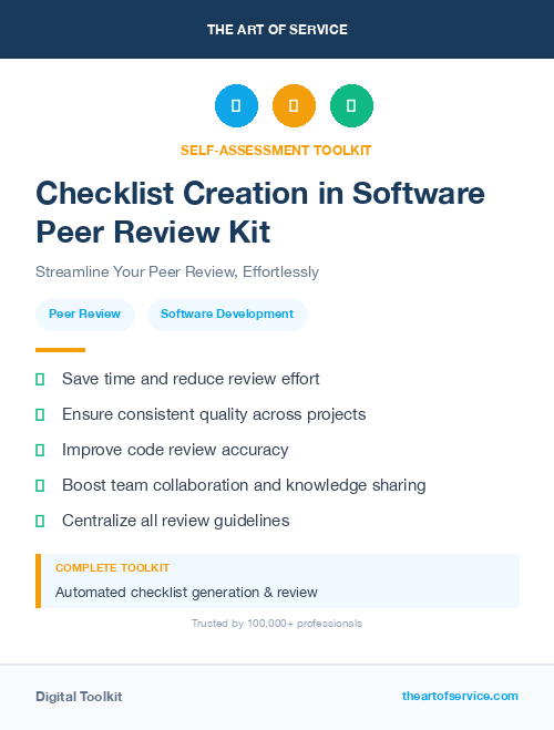 Checklist Creation in Software Peer Review Kit