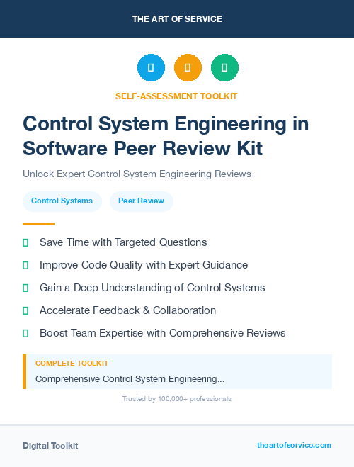 Control System Engineering in Software Peer Review Kit