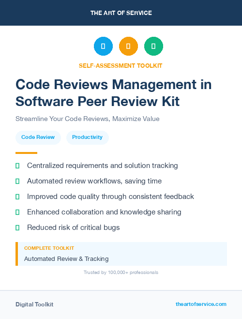 Code Reviews Management in Software Peer Review Kit