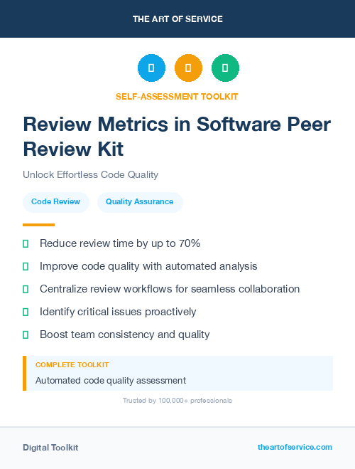 Review Metrics in Software Peer Review Kit