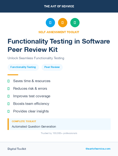 Functionality Testing in Software Peer Review Kit